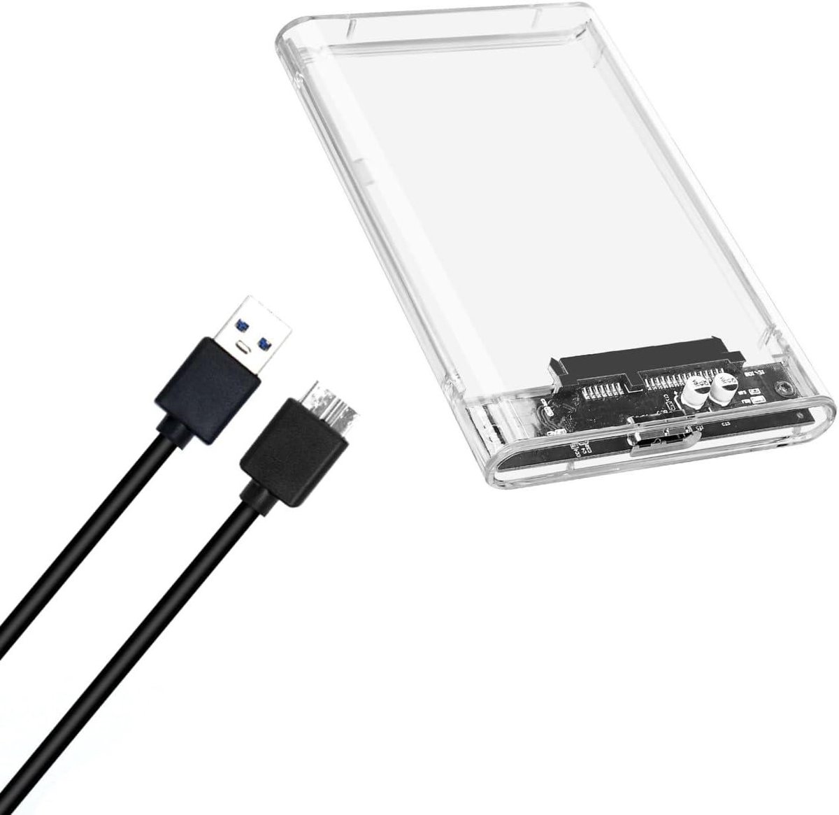 Externe Harde Schijf Behuizing - 2.5 inch Caddy - Opslag Uitbreiden - Gereedschapsloze Installatie - USB 3.0 - Transparant