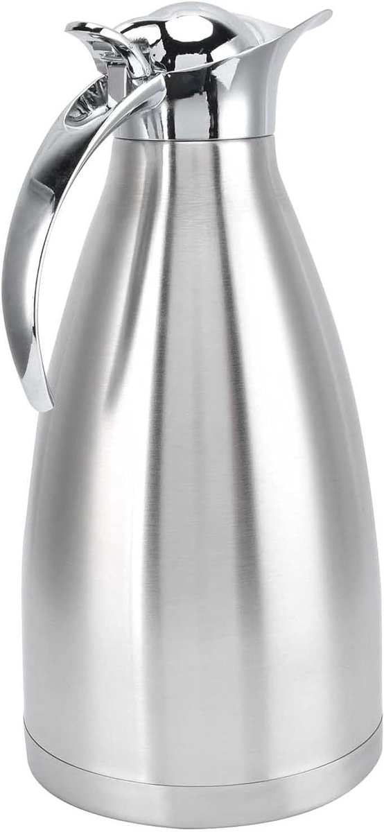 RVS Thermoskan - Isolatiekan Waterkoker - Warm Drank Bewaren - Unieke Uitloop - 1.5 Liter - Zilver