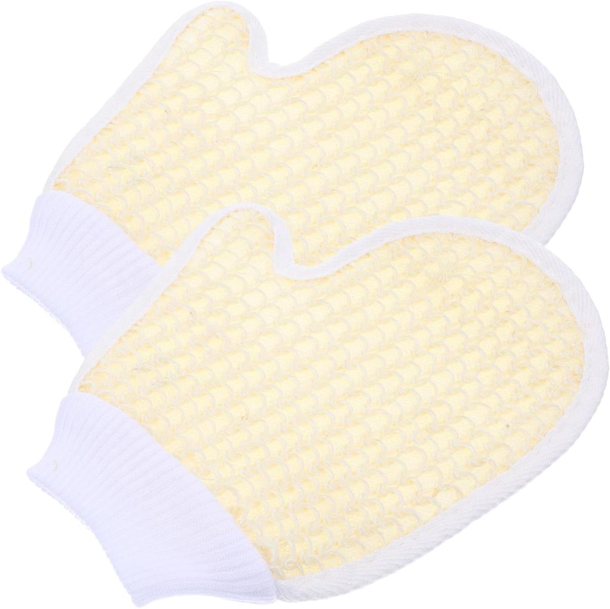 Badhandschoenen Set - Scrubhandschoenen - Huid Reinigen - Verdikt Chenille - 21x17cm - Beige