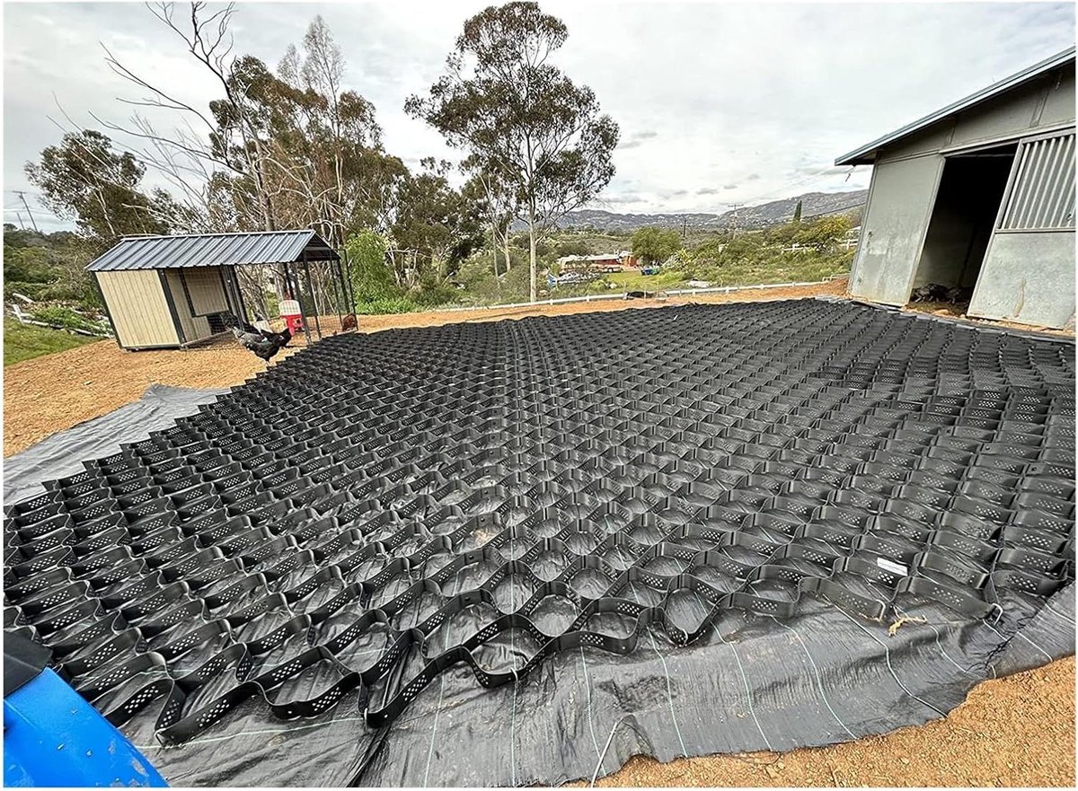 Grindrooster - Grondstabilisator - Oprit Versterken - Zwaar Belastbaar - 2x6 Meter - Zwart