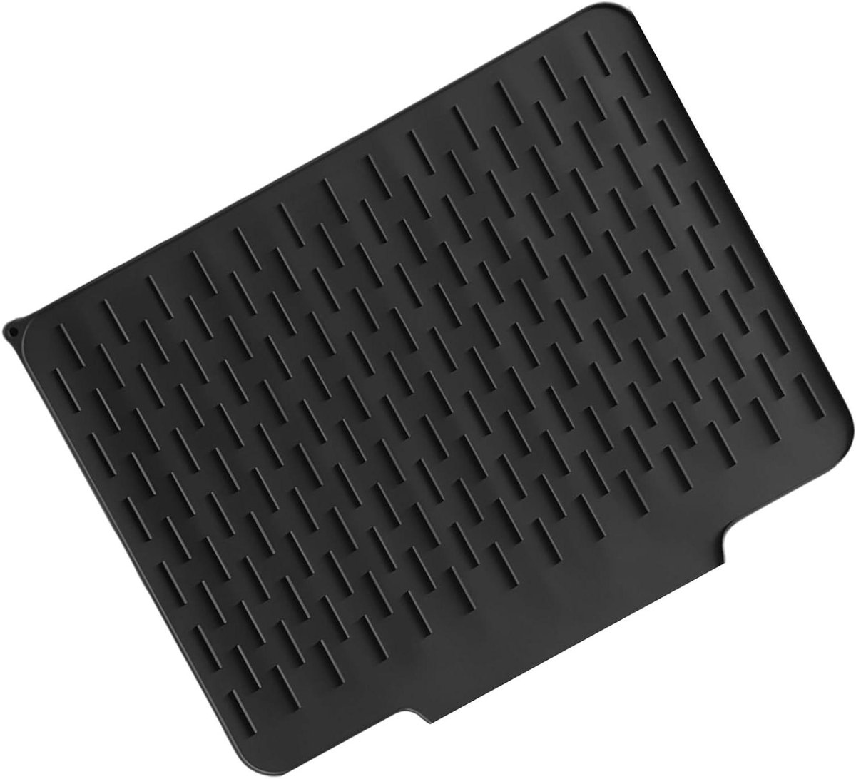 Afdruipmat Keuken - Onderlegger Siliconen - Vaat Drogen - Opvouwbaar Antislip - 40x32 cm - Zwart