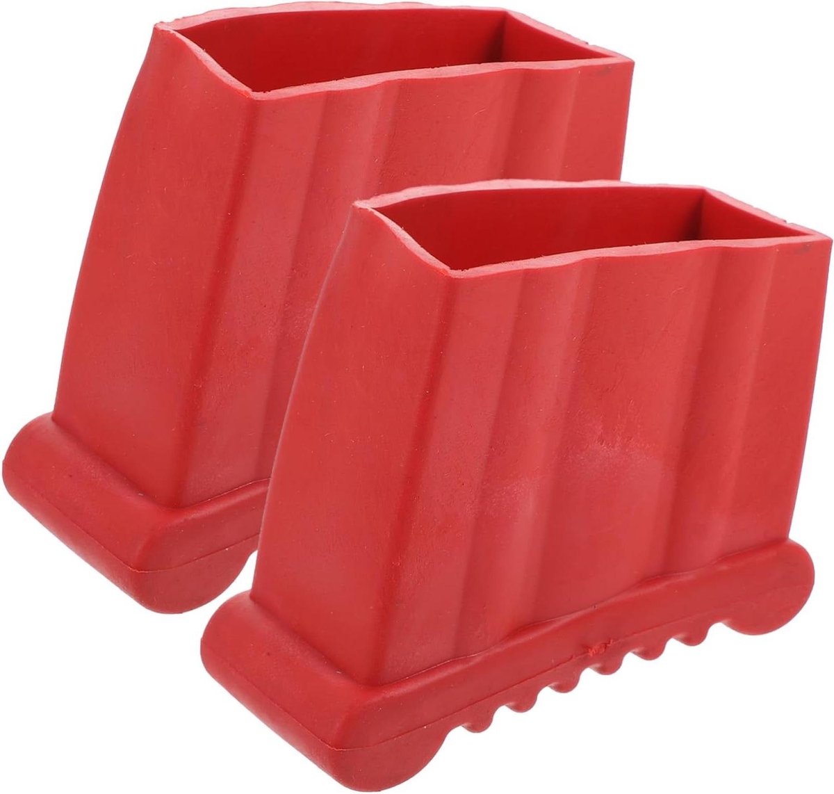 Ladder Voetjes - Rubberen Steunen - Vloer Beschermen - Antislip Stabiliteit - 9x83x4 cm - Rood