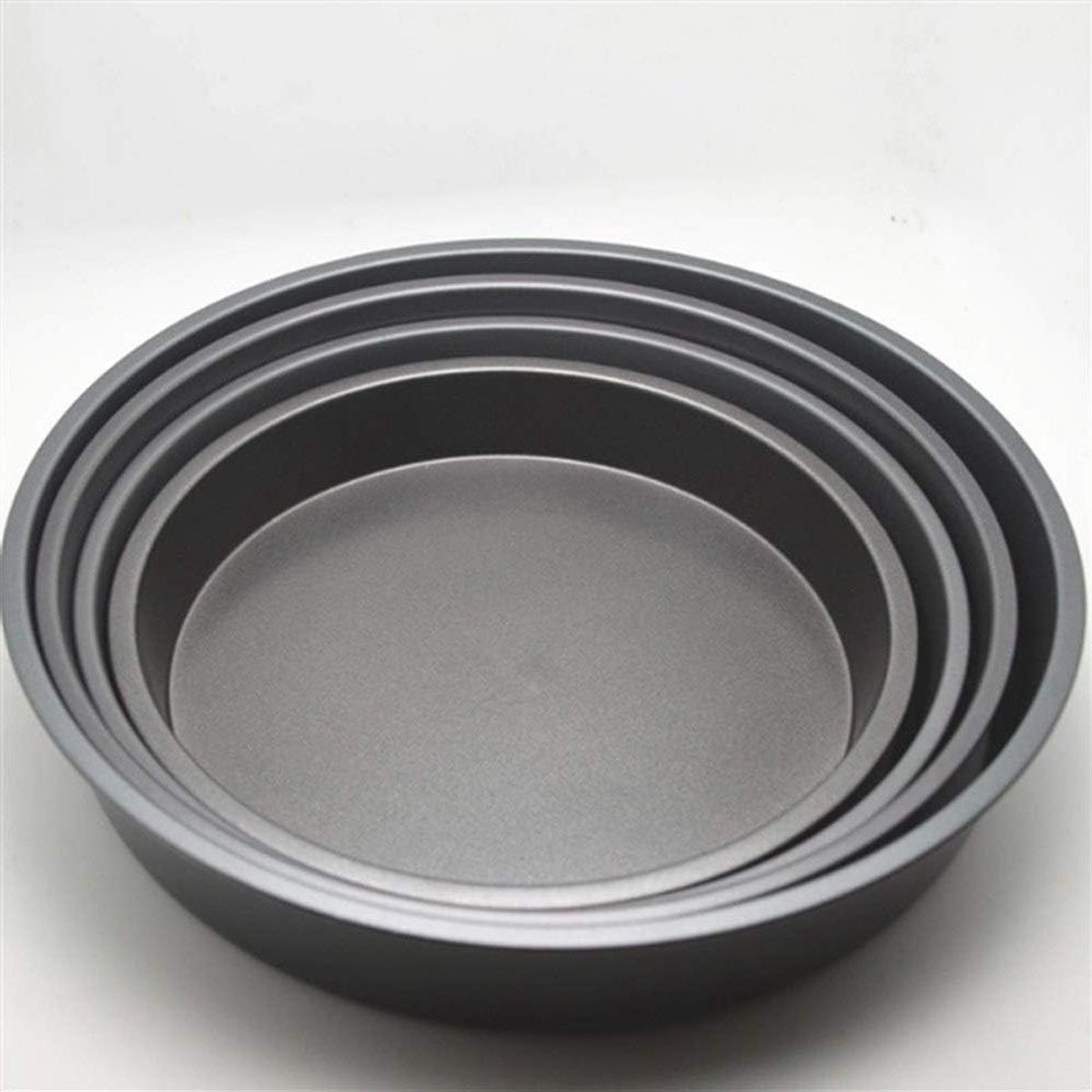Pizzaplaat - Bakplaat Cakevorm - Pizza Bakken - Antiaanbaklaag - 10 inch ondiepe bak - Zwart