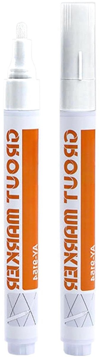 Voegverfpen - Tegelverf Pen - Voegen Opfrissen - Schuine Applicator - 14 cm - Wit