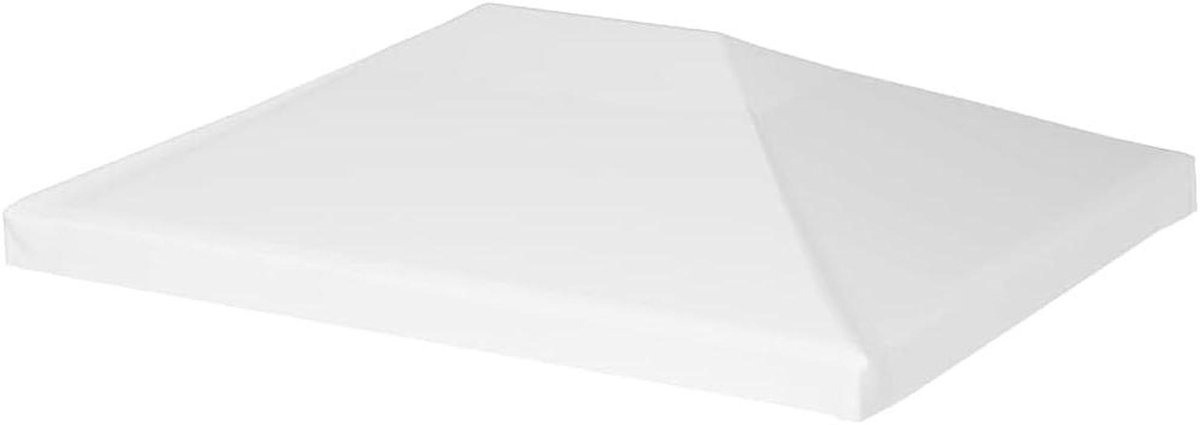 Gazebo Top Cover - Tentdak Vervanging - Buiten Ontspannen - Waterbestendig PVC Coating - 4x3m - Wit