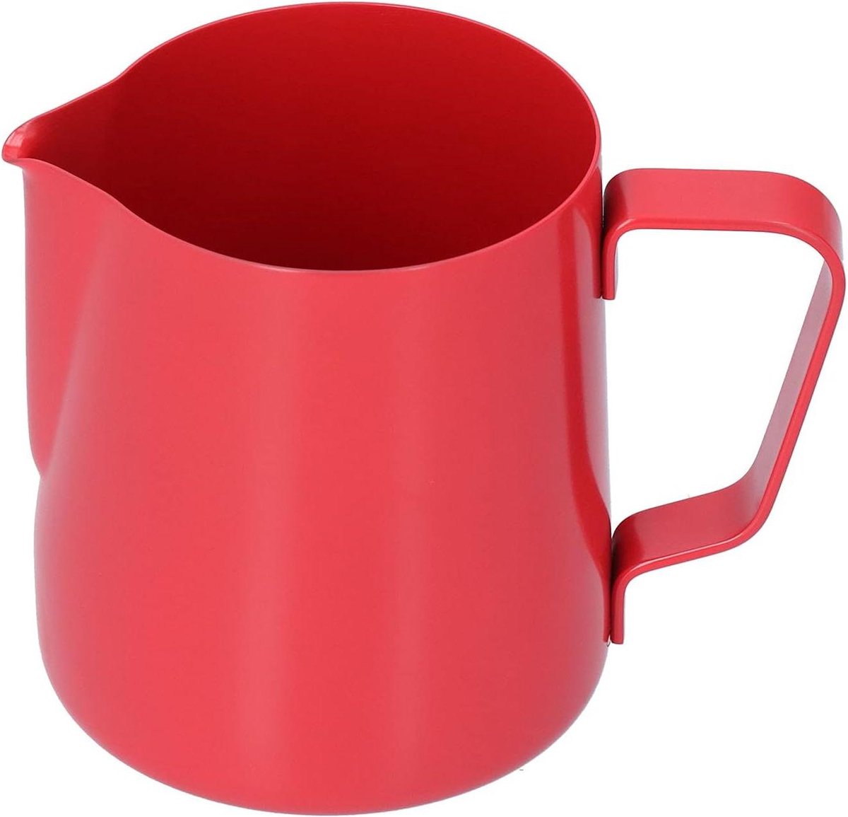 Melkopschuimkan RVS - Koffiekan Opschuimen - Latte Art Maken - Spitse Mond - 400 ml - Rood