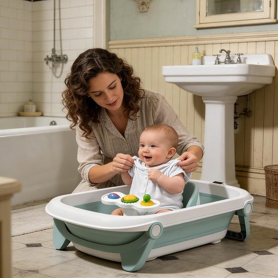 Badzitje Kinderen - Douchezitje Baby - Veilig Baden - Antislip Zuignappen - 41x28x19 cm - Wit — afbeelding 5