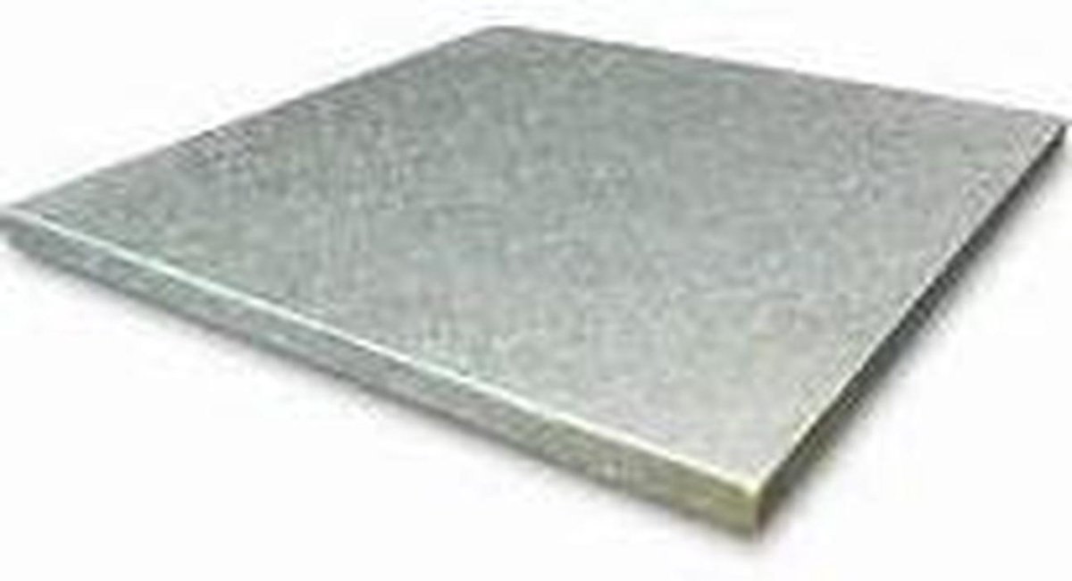 Taartschotel Vierkant - Cake Plate - Taarten Presenteren - Zilverkleurig - 25x25 cm - Zilver