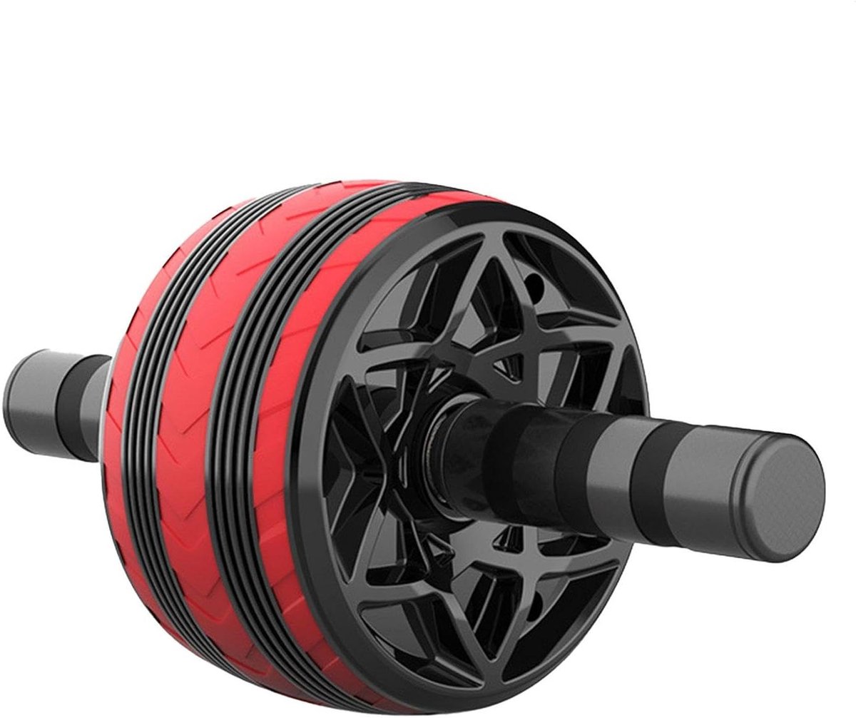 Ab Wheel Roller - Buikspierwiel Trainingswiel - Core Training - Dubbel Wiel Stabiliteit - 21 cm - Rood