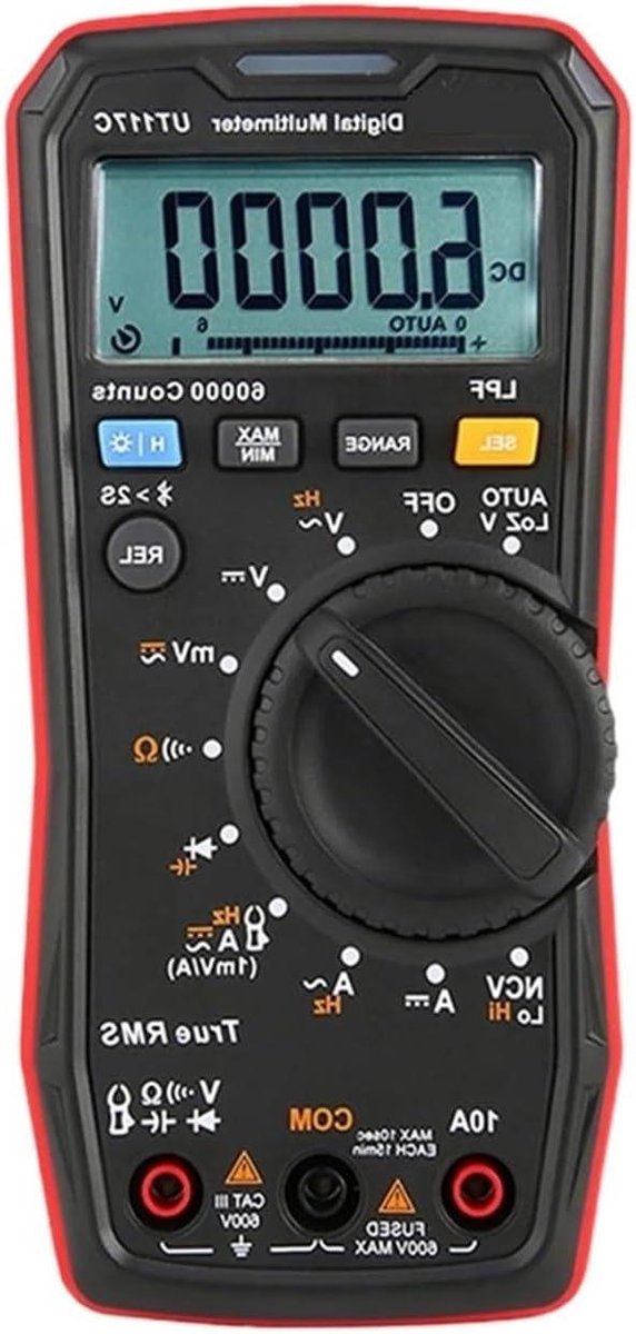 Aardingsmeter UT117C - Professionele multimeter - Elektrisch meten - True RMS meting - 60000 counts - Grijs