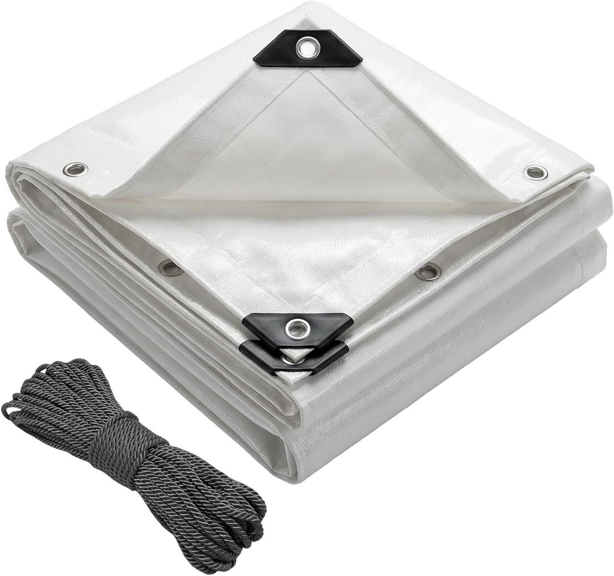 Afdekzeil - Zeil Dekzeil - Bescherming buiten - Extra zwaar 180 g/m² - 4 x 6 m - Wit