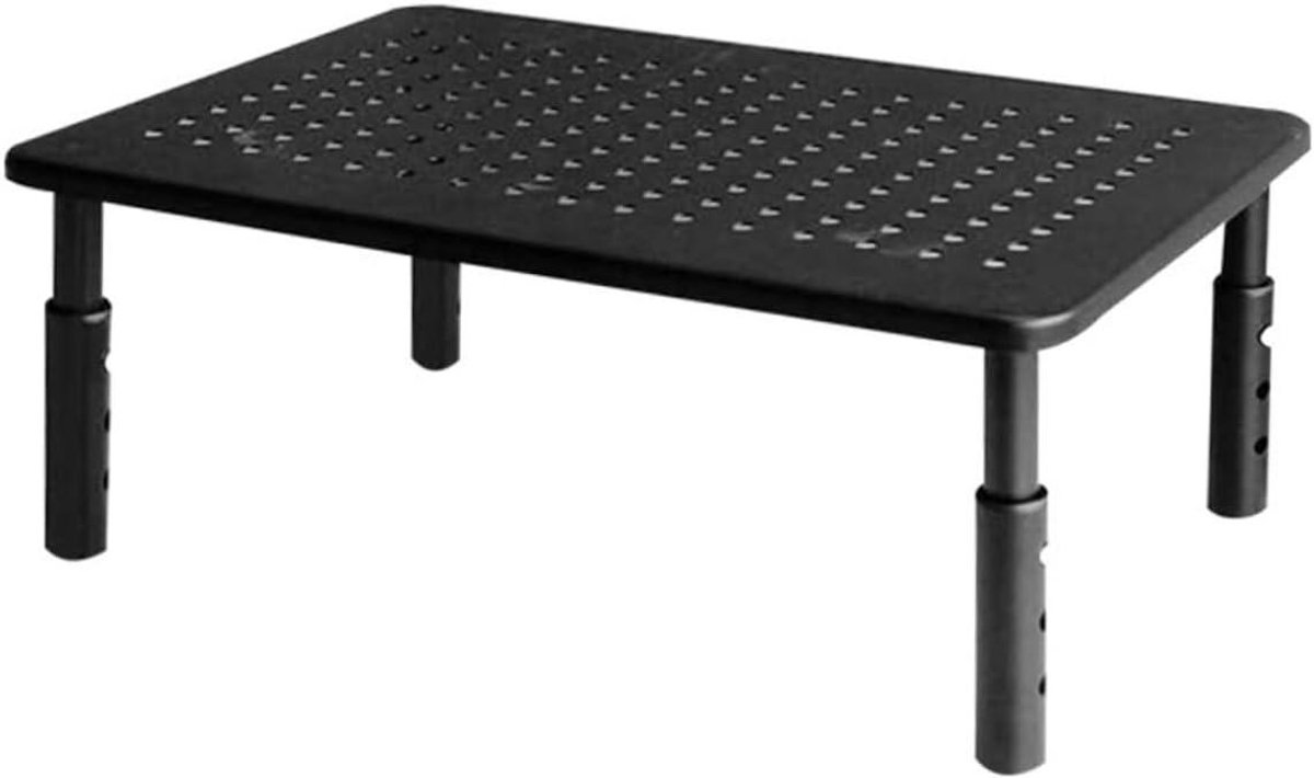 Monitor Verhoger - Laptop Stand Bureau - Ergonomisch Werken - Met Ventilatie - 37 x 23.5 x 14 cm - Zwart