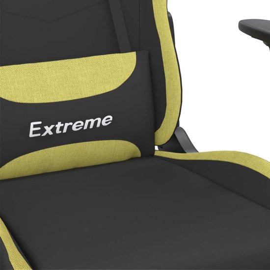 Gaming Stoel - Computerstoel TV Stoel - Comfortabel Gamen - Verstelbare Rugleuning Voetensteun - 1 stuks - Zwart en lichtgroen — afbeelding 3