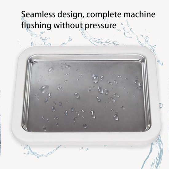 IJsdiepvriesbak - Dessertmaker Plat - Zelf Desserts Maken - Snel IJs Vormen - 26x21 cm - Zilverkleurig — afbeelding 3