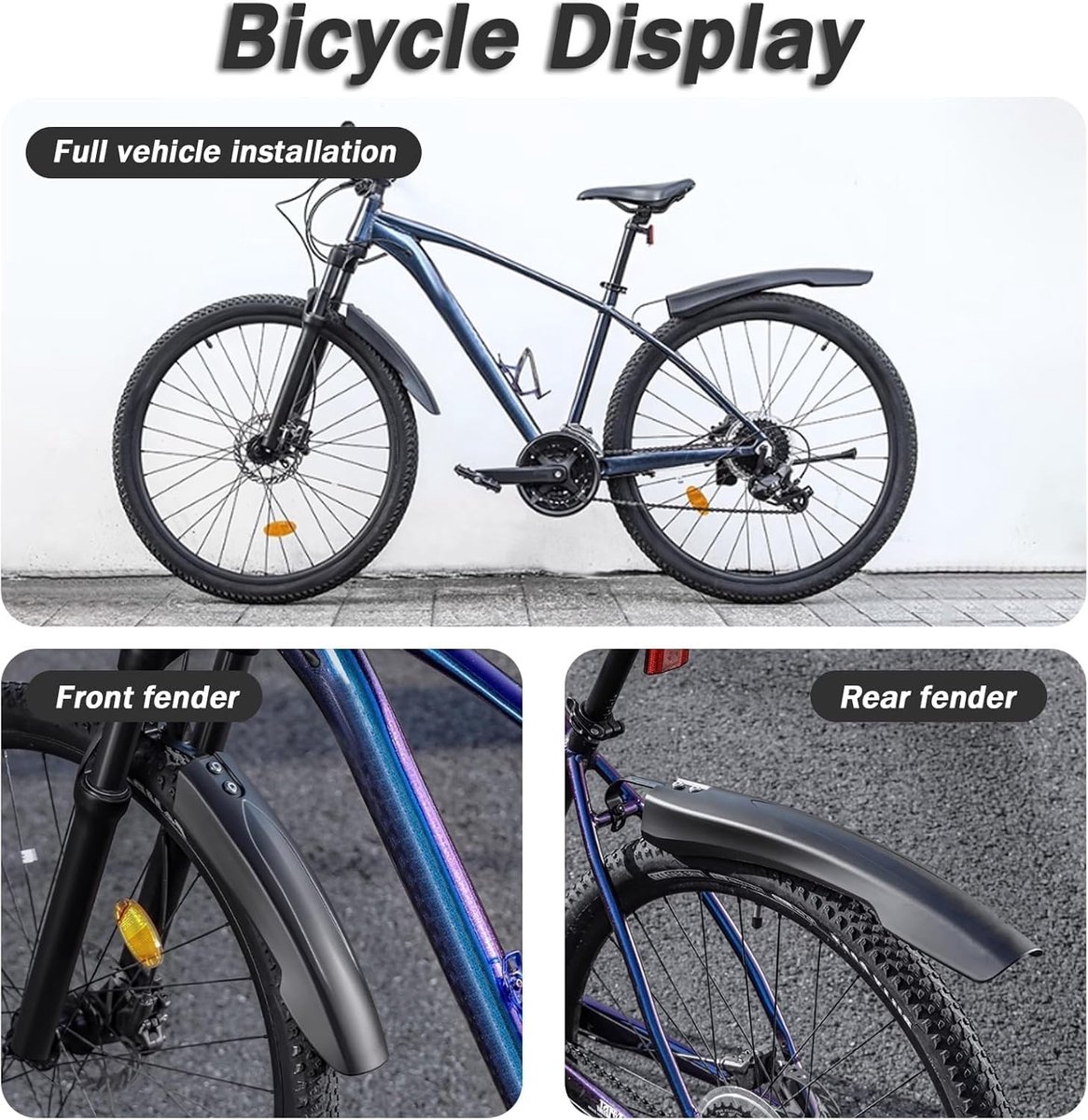 Fiets Spatbord voor Achter voor Cannondale Scalpel, Spatborden Set Universeel voor MTB en Racefiets, Fiets Accessoires Spatbescherming,A – foto 4
