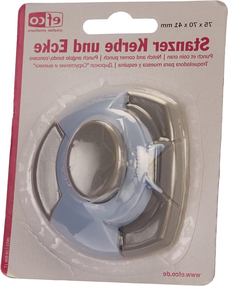 Inkep en hoekpons - Papierpons tool - Kaarten maken - Voor dikker papier - 8 x 7 x 4 cm