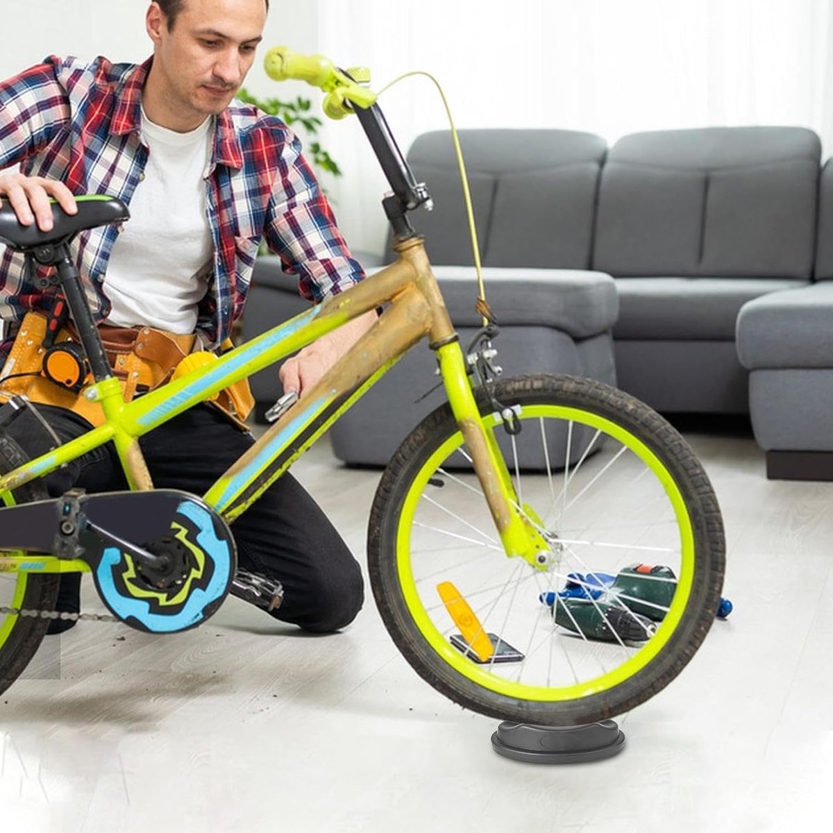Fiets trainer standaard - Indoor fietsstandaard - Thuis trainen - Antislip basisontwerp - Verstelbaar frame - Meerkleurig