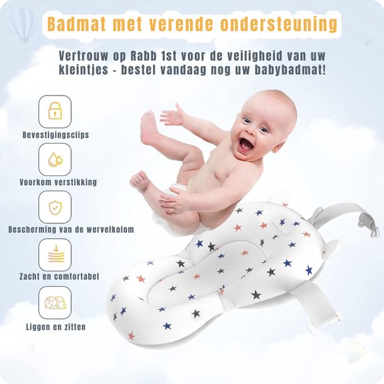 AHD® Baby Badje - - Baby Badje Met Standaard - Baby Badset - Grijs - 63cm x 43cm x 9cm van ahd — afbeelding 5