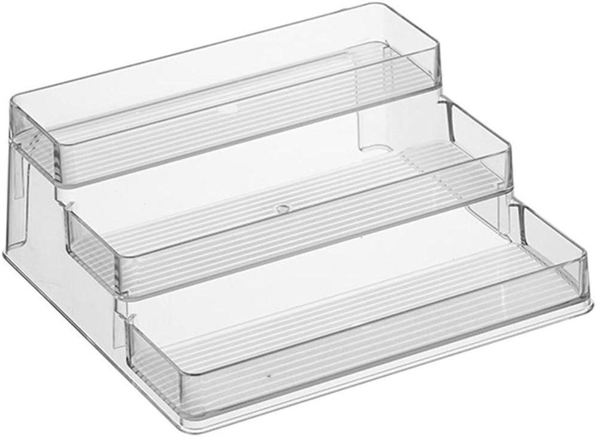Kruidenrek Organizer - Keuken plank - Kast opruimen - 3-staps ontwerp - 26 cm - Transparant