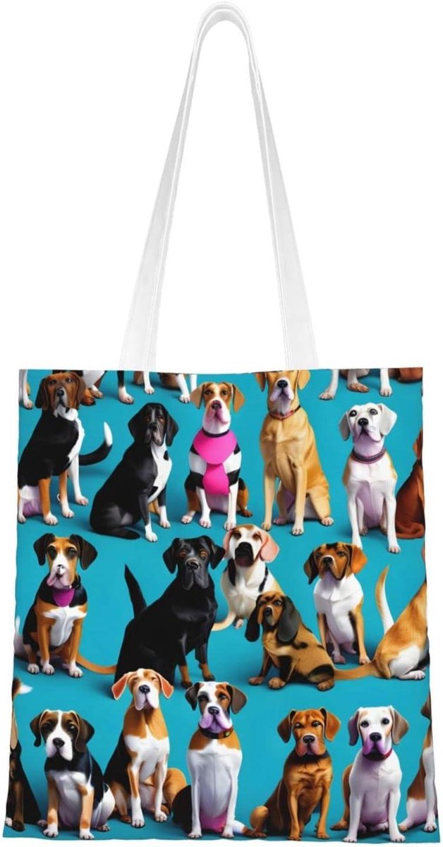Dames Shopper - Schoudertas - Boodschappen Doen - Opvouwbaar Ontwerp - 40 cm Hoog - Aqua Blauw