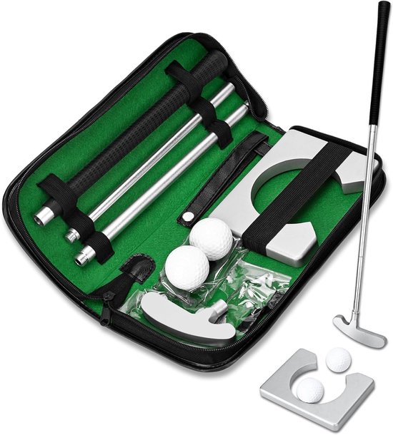Putter Set voor Indoor Golf Oefening - Training Club met Ballen en Doelrek - Draagtas Inbegrepen, Leuke Spellen voor Volwassenen en Kinderen - Verbeter Je Puttvaardigheid! — afbeelding 5