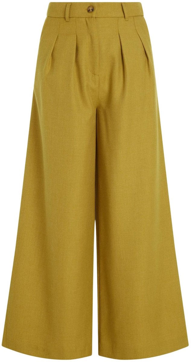 Dailygoody - Marlene Pants - Damesbroek - Koi Yellow - Comfortabel en stijlvol - Perfect voor elke gelegenheid - Maat 40 NL