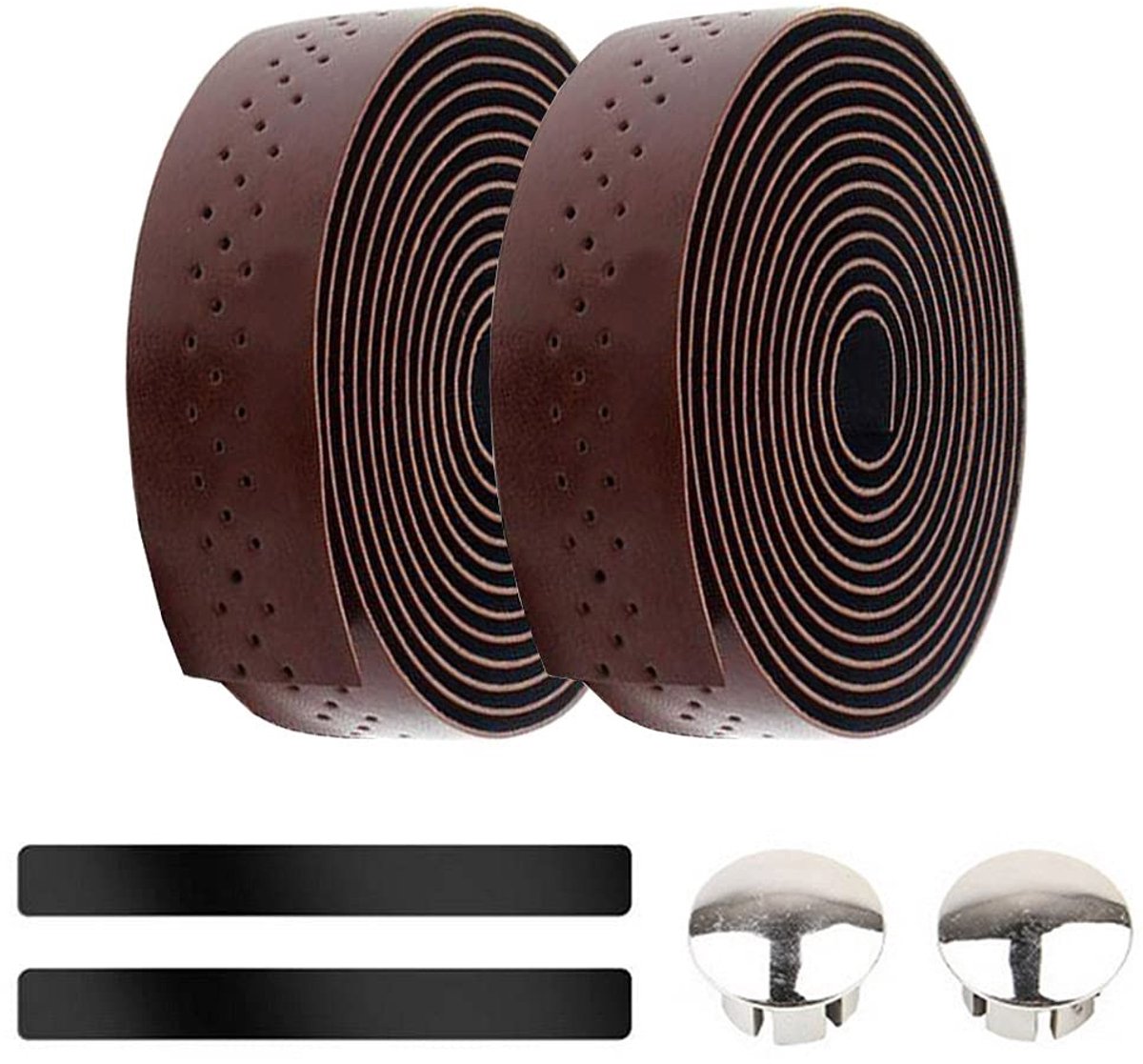 Dailygoody - Fietsstuurband - Antislip Stuurbanden - Schokdempend - Bruin - Fiets Handvat - Geschikt voor Racefietsen - 200 cm