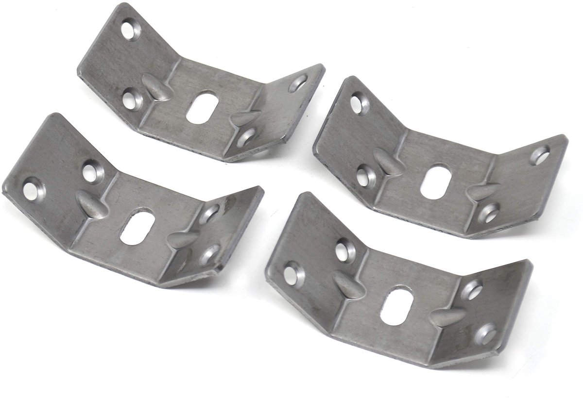 Dailygoody - Hoekbeslag - Tafelpoten - Stabiele constructie - Zilver - Universeel hoekbeslag - Perfect voor doe-het-zelvers - Gelegeerd staal