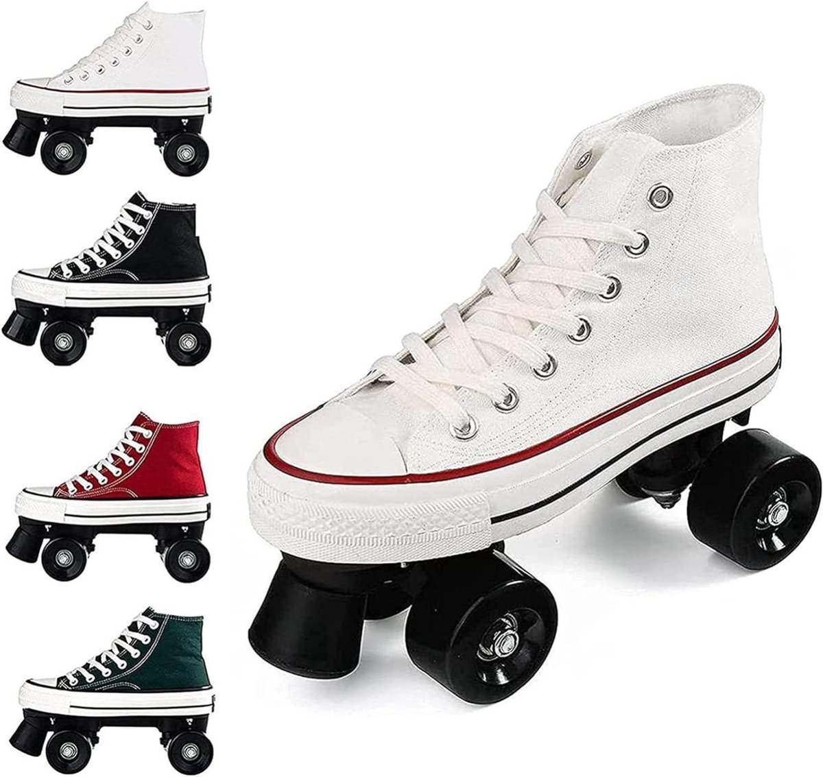 Rolschaatsen Quad skates Skeelers Outdoor recreatie Klassiek dubbele rij ontwerp – A