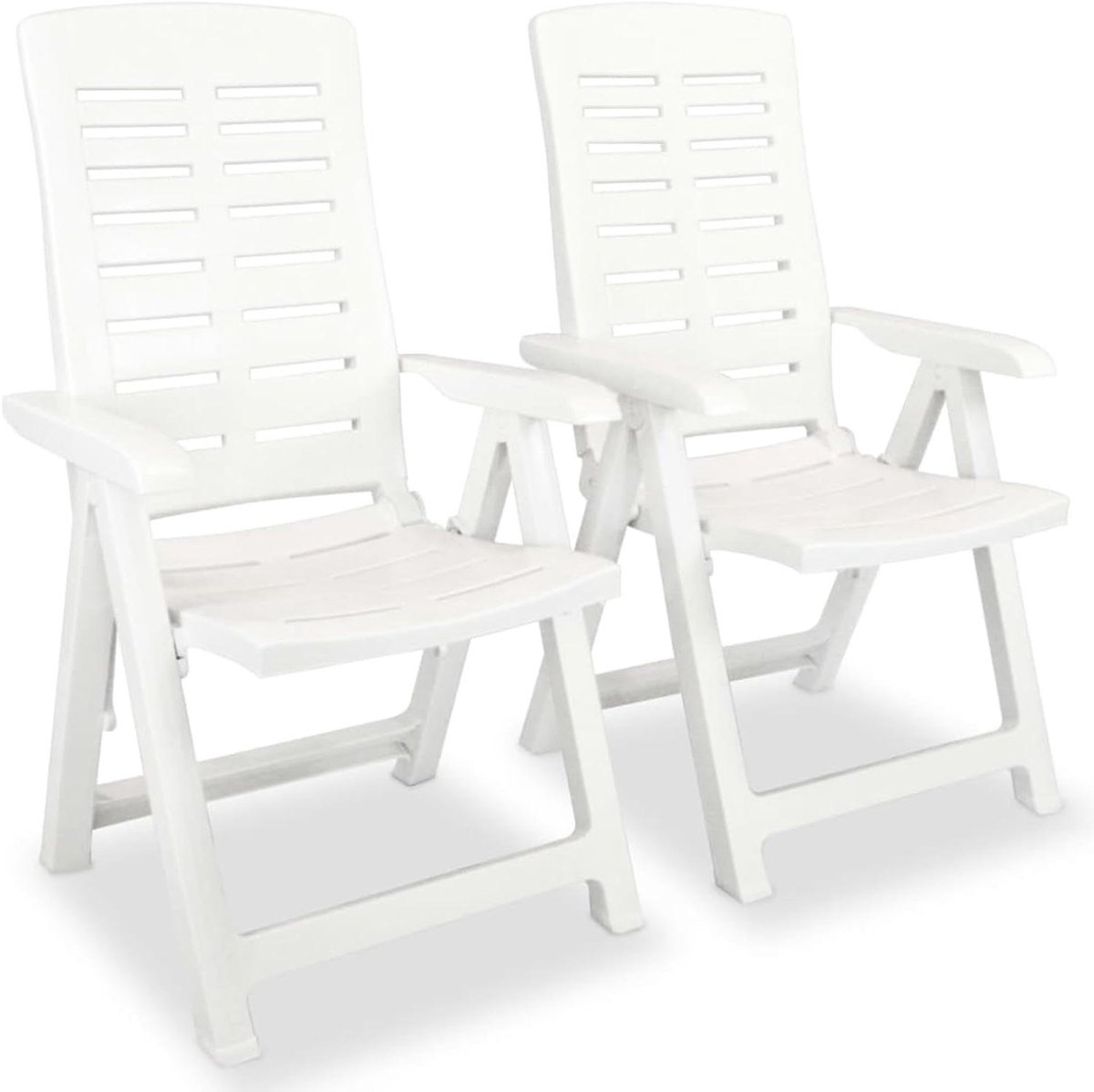 Tuinstoelen 2 stuks - Buitenstoelen Ligstoelen - Genieten van het weer - 4 standen rugleuning