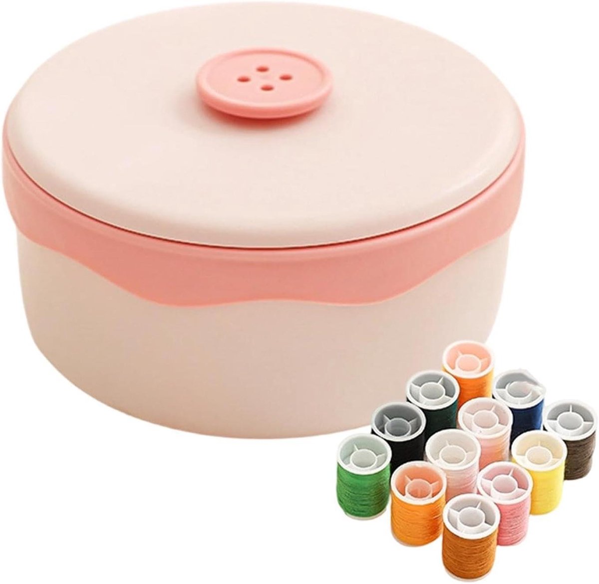 Kleine Naaidoos - Handwerkset Naaien - Kleding Repareren - Magnetische Naaldhouder - 20 x 20 x 6 cm - Niet gespecificeerd