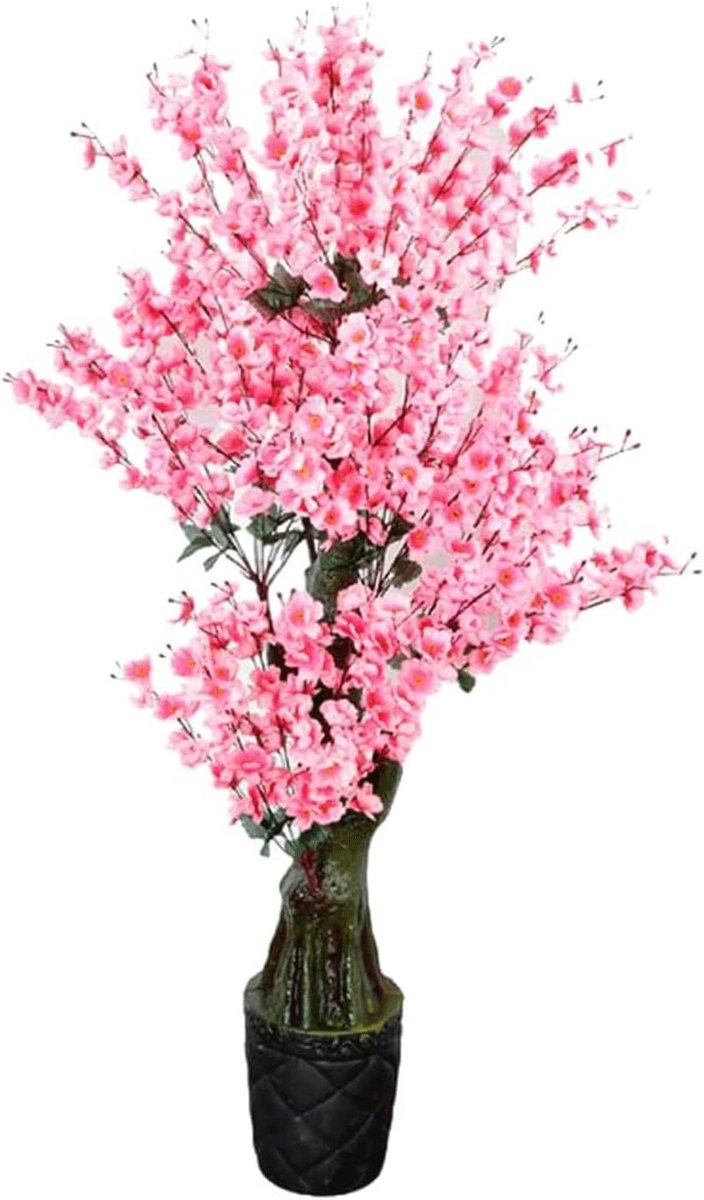 Kunstboom Perzikbloesem - Nep Boom Plant - Woonkamer Decoratie - Onderhoudsvrij Levensecht - 150 cm - Roze