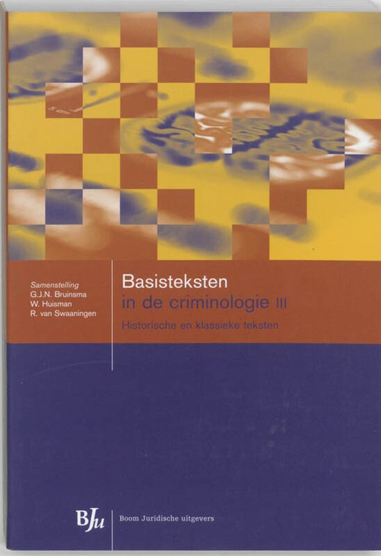 3 basisteksten in de criminologie - cover