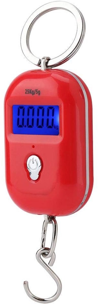Dailygoody - Solidchoice - Dailygoody - Digitale Weegschaal - Mini Pocket Weegschaal - LCD Display - Rood - Keuken Weegschaal - Ideaal voor Voedsel en Fruit - Compact en Handzaa