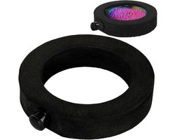 Visvoer Ring - Voerring Aquarium - Vis Voeren - Magnetisch Ontwerp - 10x10x2.5 cm - Zwart