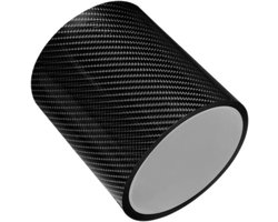 Randbeschermer Tape - Dorpelbeschermer Bumper - Auto Beschermen - Koolstofvezel Patroon - 1000 x 7 cm - Zwart