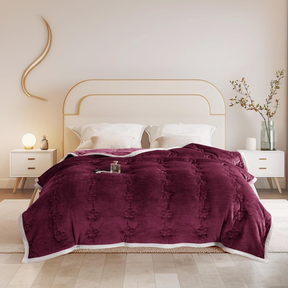 Fluffy Fleece Deken voor Sofa en Bed, Zachte en Ademend Wasbare Plaid, 800gsm Dikte voor W
