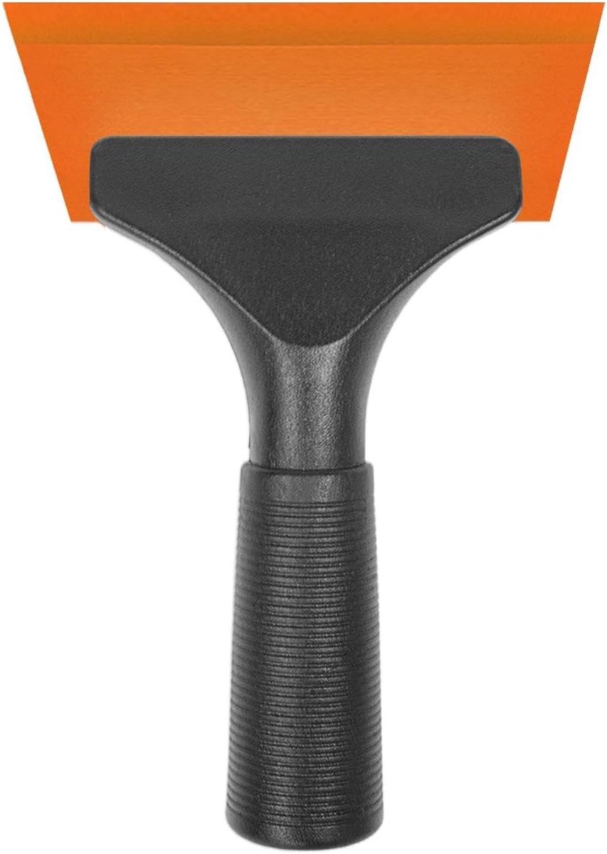 Autofolie rakel - Glaswasser schraper - Oppervlakken reinigen - Beschadigt geen oppervlakken - 18 x 117 cm - Oranje