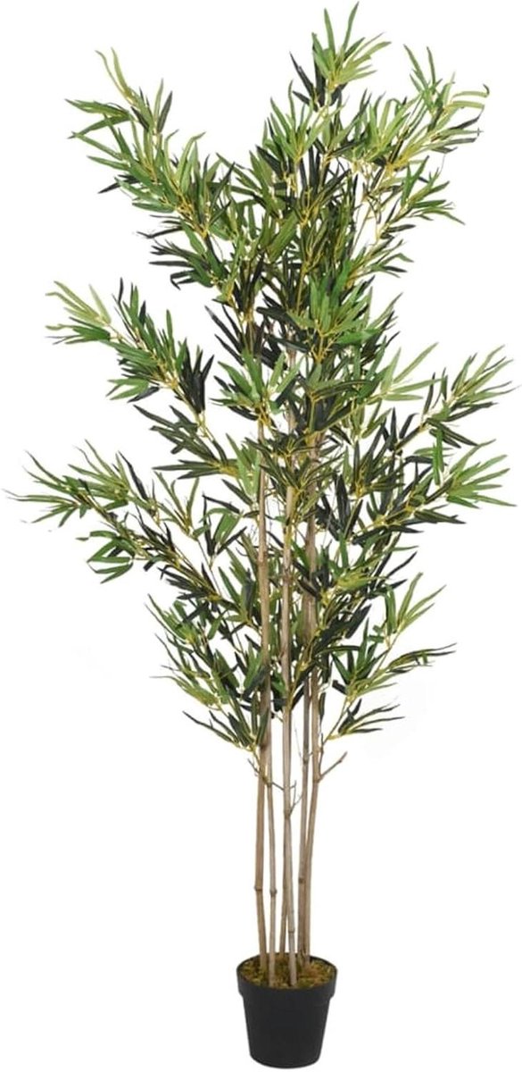 Kunst bamboeboom - Decoratieve plant - Binnen en buiten - Realistisch uiterlijk - 200 cm hoog - Groen