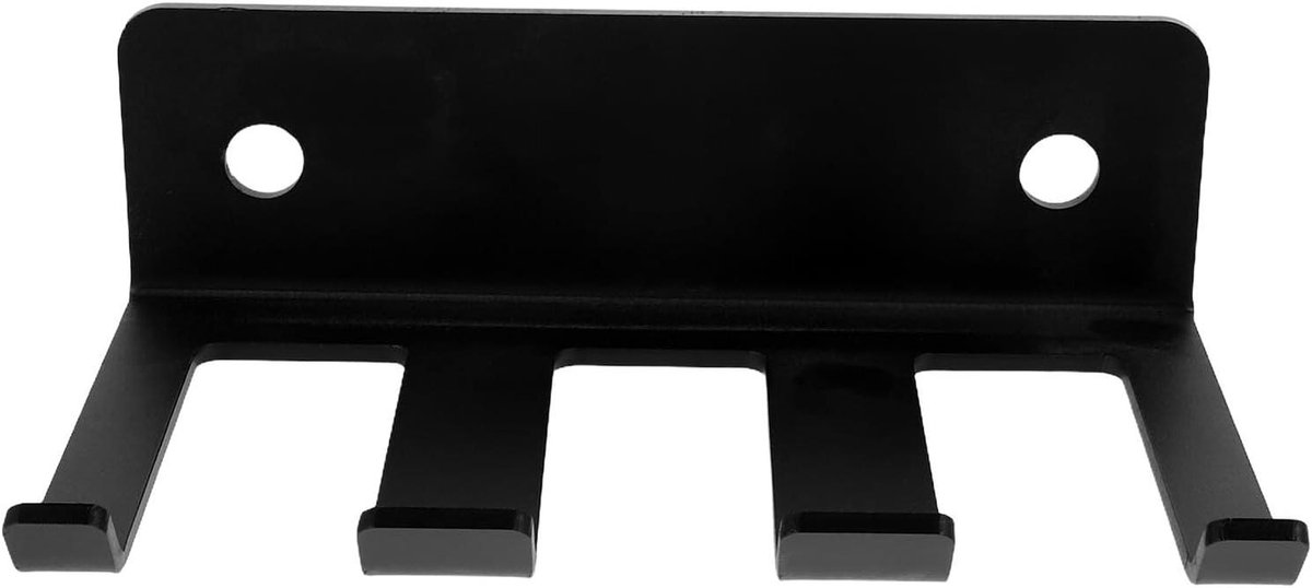 Barbell Muurbeugel - Halterhouder Rek - Ruimtebesparende Opslag - Met Haken - 20 cm - Zwart