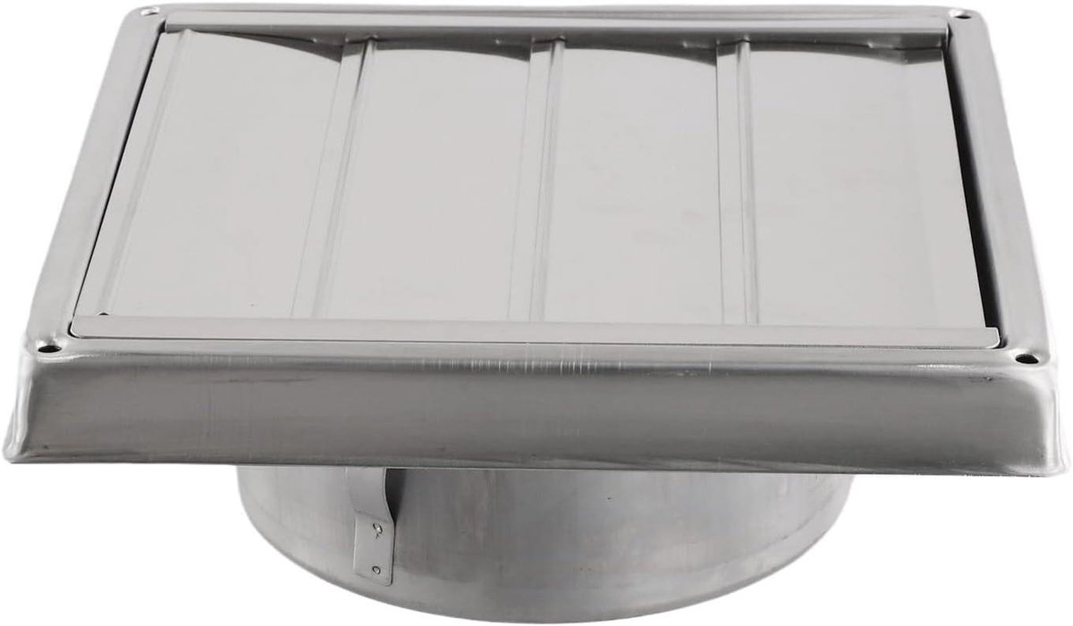 Ventilatierooster Afzuigkap rooster Luchtstroom regelen Automatische terugslagklep 125 mm Zilver