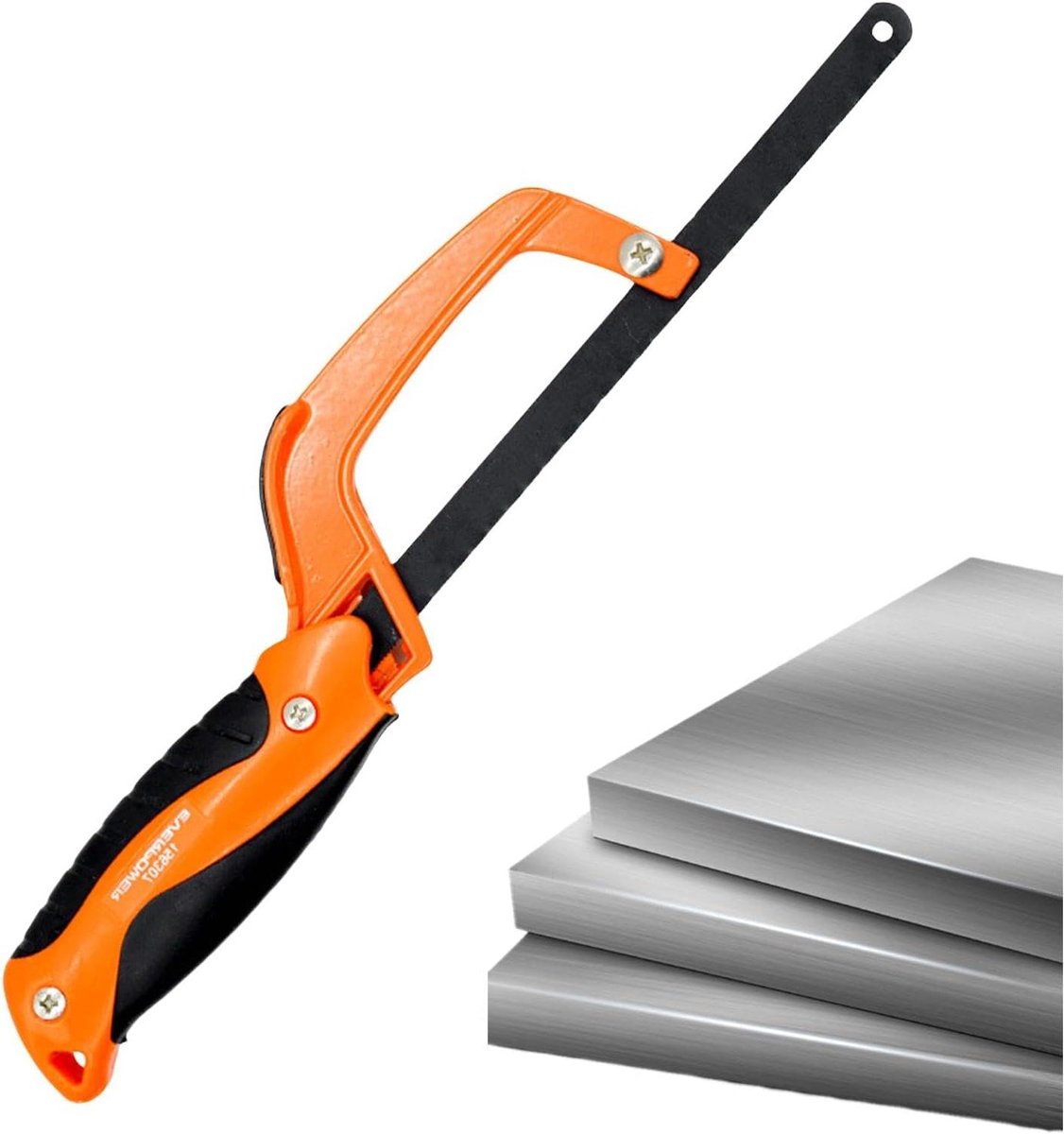 Beugelzaag Metaal - Handzaag Aluminium - Metaal Zagen - Ergonomische Handgreep - 11 Inch - Grijs
