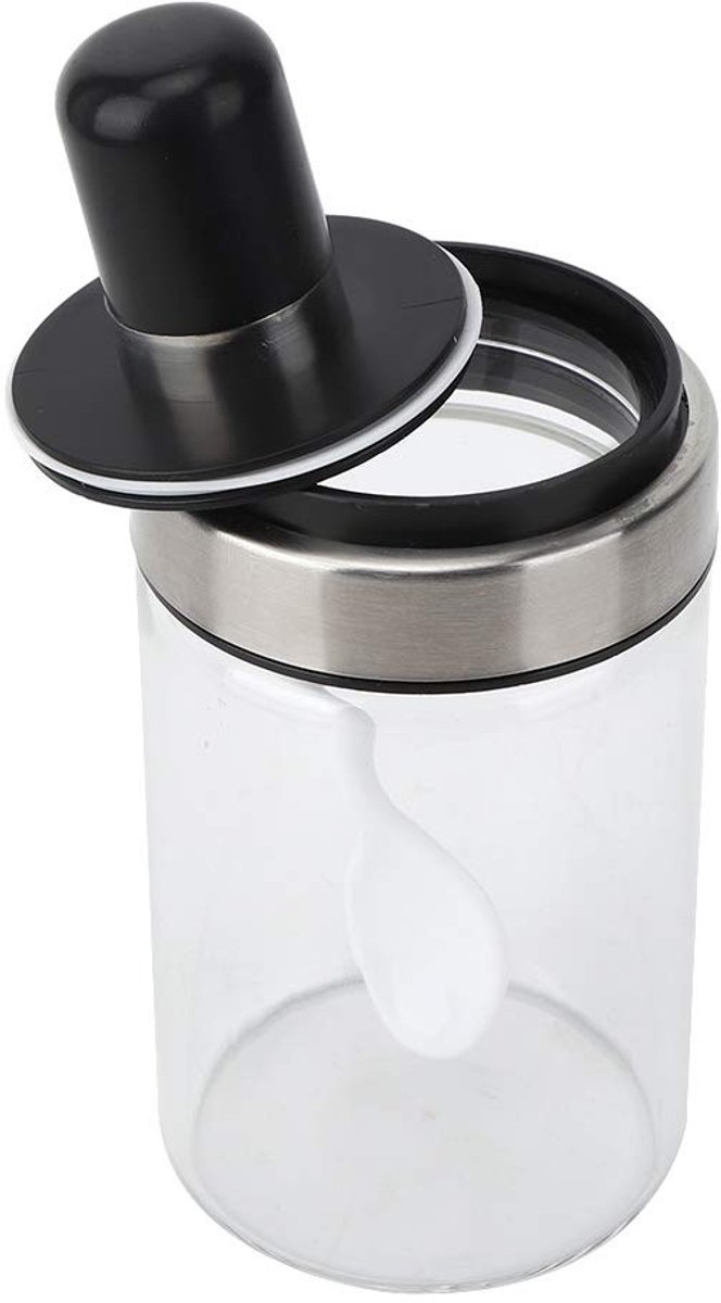 Dailygoody - Glazen potjes voor specerijen - Compact en praktisch - Transparant - Zoutvaatje voor keuken - Specerijenhouder - Geschikt voor kruiden -