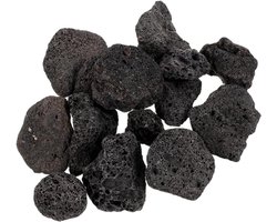 Vulkanisch Gesteente - Lavastenen Decoratie - Aquarium Aankleden - Natuurlijk Poreus Materiaal - 300 g / 2-4 cm - Zwart