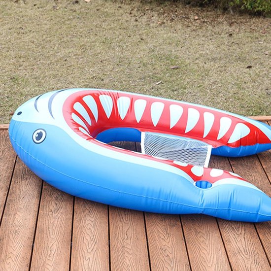 Opblaasbare Lounge Stoel - Zwembad Lounger - Ontspannen op Water - Met Bekerhouder - Verwijzen naar beschrijving - Blauw — afbeelding 2