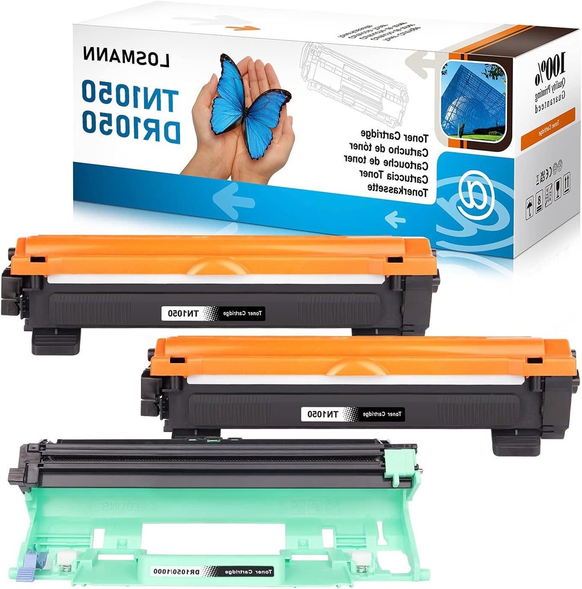 Tonercartridge en Drum Set - Toner Set Printer Supplies - Zwart Printen - Hoge Capaciteit - 2 Toners 1 Drum