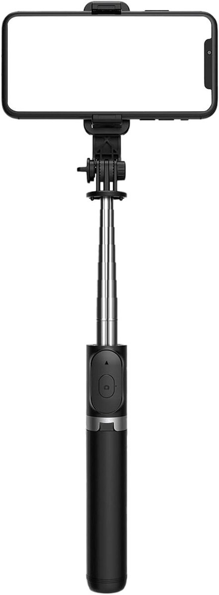 Selfie Statief - Telefoon Statief - Vloggen en Filmen - Met Drie Kleuren Licht - 21.7 cm - Zwart