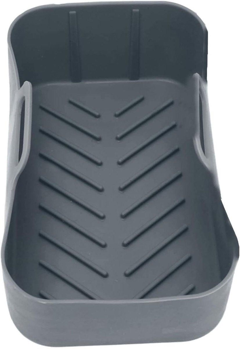 Friteuse Mand - Airfryer Bakvorm - Krokant Bakken - Antiaanbaklaag - 19.5x12.7x7 cm - Grijs
