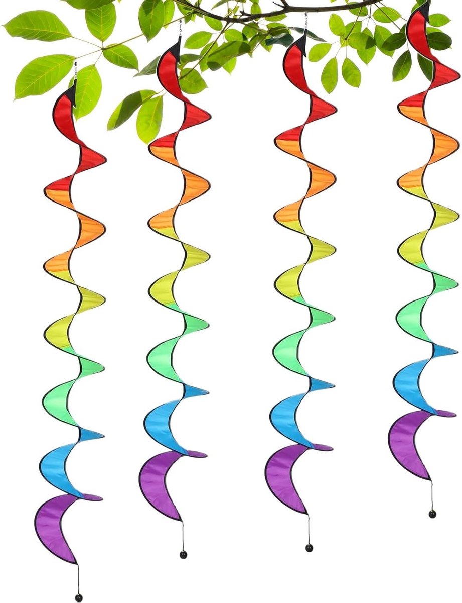 Windspinners - Tuindecoratie - Buitenruimte Verfraaien - Maximale kleurechtheid - 4 stuks - Regenboog