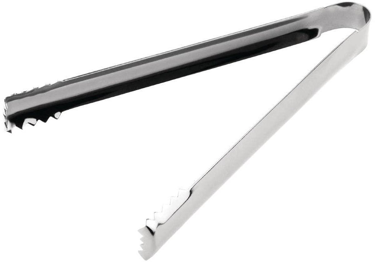 IJsklontjestang - Serveertang Buffet - IJs Serveren - Getande Grip - 40 gram - Gunmetal Zwart